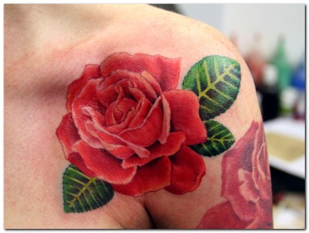 Flower Tattoo Design Rose Shoulder