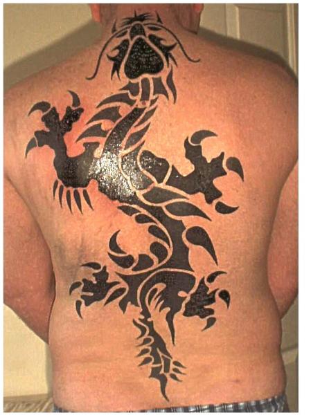 free lower back tattoo design cool dragon 23